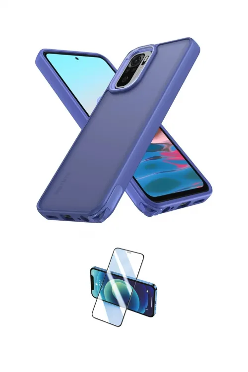 ieg™ Redmi Note 10 Pro Kılıf Atlas Form - Siyah 3D Antistatik Cam Ekran Koruyucu