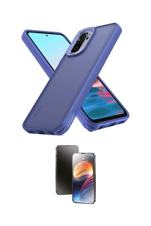 ieg™ Redmi Note 10 Pro Kılıf Atlas Form - Siyah 3D Antistatik Mat Seramik Nano Ekran Koruyucu