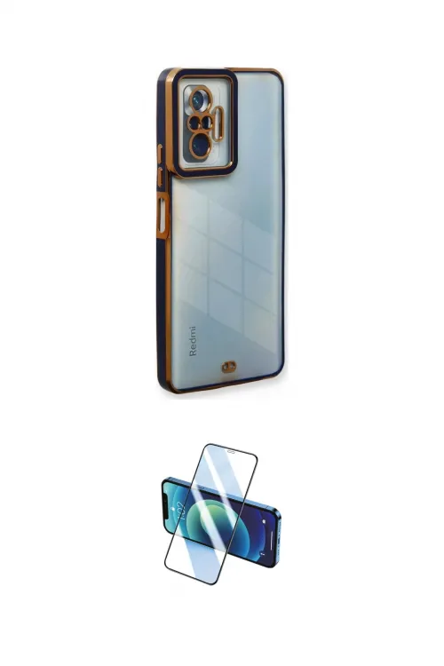 ieg™ Redmi Note 10 Pro Kılıf Çekirdek Klasik Serisi - Siyah 3D Antistatik Cam Ekran Koruyucu