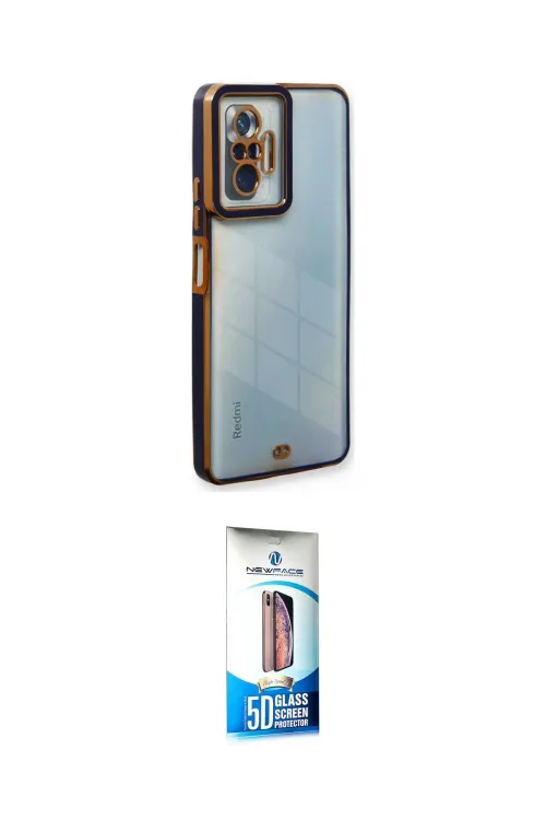 ieg™ Redmi Note 10 Pro Kılıf Çekirdek Klasik Serisi - Siyah 5D Eko Cam Ekran Koruyucu