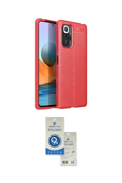 ieg™ Redmi Note 10 Pro Kılıf Doruk Klasik Özel Seri - Şeffaf Royal Nano Ekran Koruyucu