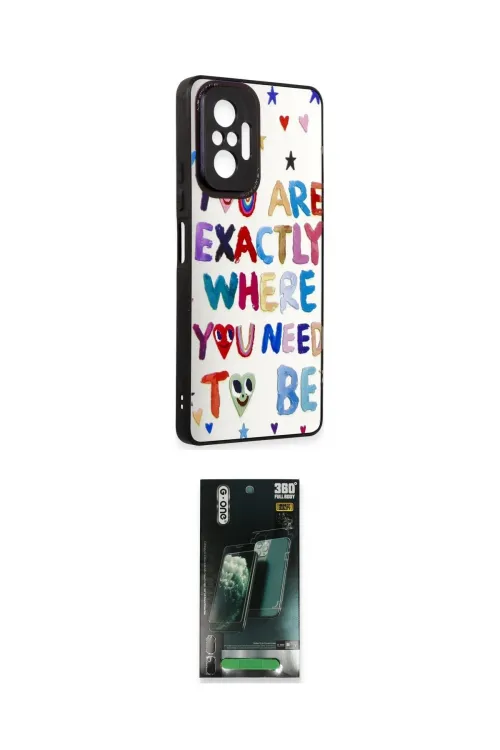 ieg™ Redmi Note 10 Pro Kılıf Odak Klasik Serisi - Şeffaf 360 Full Body Arka Koruyucu