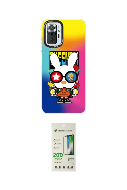 ieg™ Redmi Note 10 Pro Kılıf Siluet Çizgi Koleksiyonu - Siyah 20D Premium Cam Ekran Koruyucu