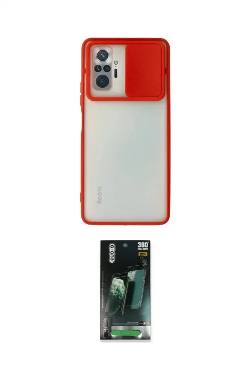ieg™ Redmi Note 10 Pro Kılıf Vadi Çizgi - Şeffaf 360 Full Body Arka Koruyucu