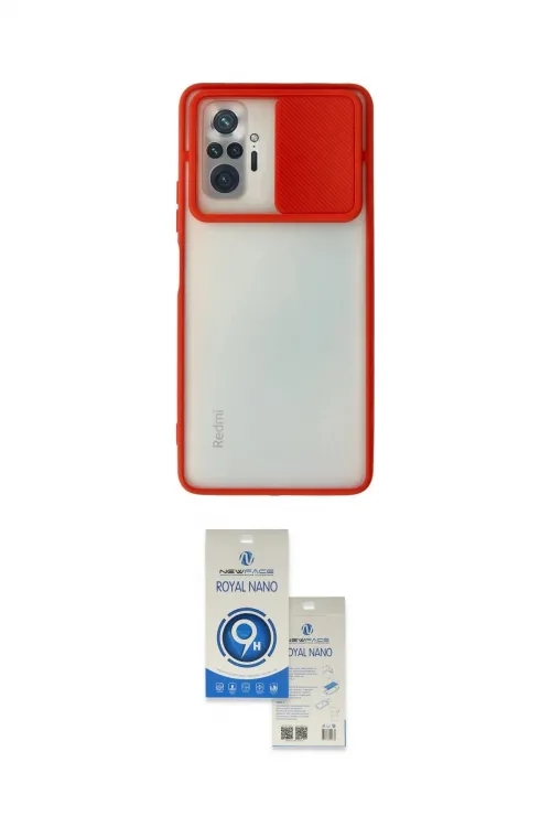 ieg™ Redmi Note 10 Pro Kılıf Vadi Çizgi - Şeffaf Royal Nano Ekran Koruyucu