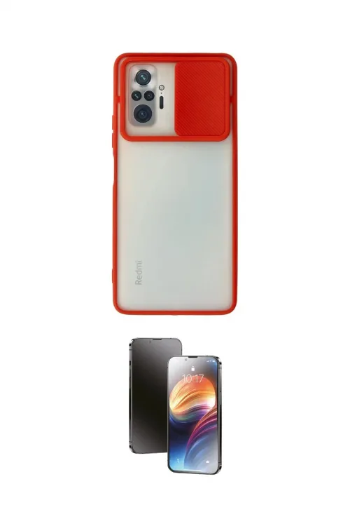 ieg™ Redmi Note 10 Pro Kılıf Vadi Çizgi - Siyah 3D Antistatik Mat Seramik Nano Ekran Koruyucu