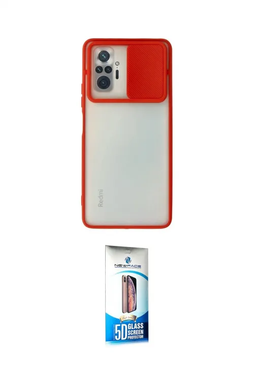 ieg™ Redmi Note 10 Pro Kılıf Vadi Çizgi - Siyah 5D Eko Cam Ekran Koruyucu