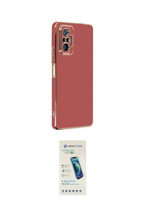 ieg™ Redmi Note 10 Pro Kılıf Yankı Serisi - Şeffaf Pasifik Cam Ekran Koruyucu