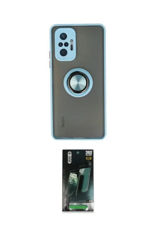 ieg™ Redmi Note 10 Pro Kılıf Yörünge Çizgi - Şeffaf 360 Full Body Arka Koruyucu