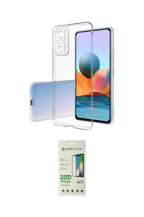 ieg™ Redmi Note 10 Pro Kılıf Zirve Doku - Siyah 20D Premium Cam Ekran Koruyucu