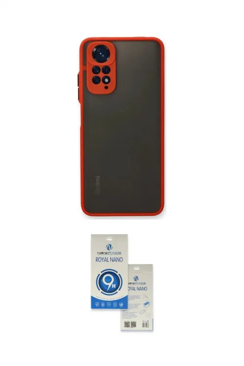 ieg™ Redmi Note 11 Kılıf Ahenk Çizgi Serisi - Şeffaf Royal Nano Ekran Koruyucu