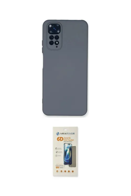 ieg™ Redmi Note 11 Kılıf Ahenk Serisi - Siyah 6D Mat Seramik Hayalet Nano Ekran Koruyucu