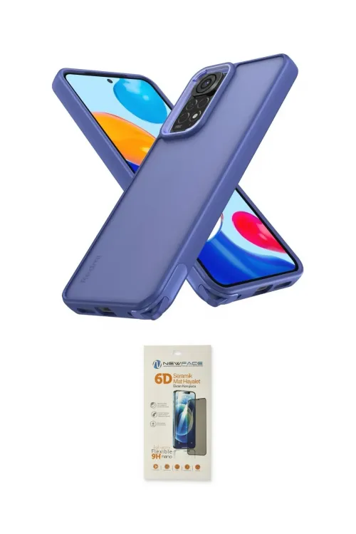 ieg™ Redmi Note 11 Kılıf Atlas Form - Siyah 6D Mat Seramik Hayalet Nano Ekran Koruyucu