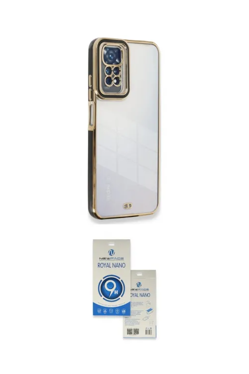 ieg™ Redmi Note 11 Kılıf Çekirdek Klasik Serisi - Şeffaf Royal Nano Ekran Koruyucu
