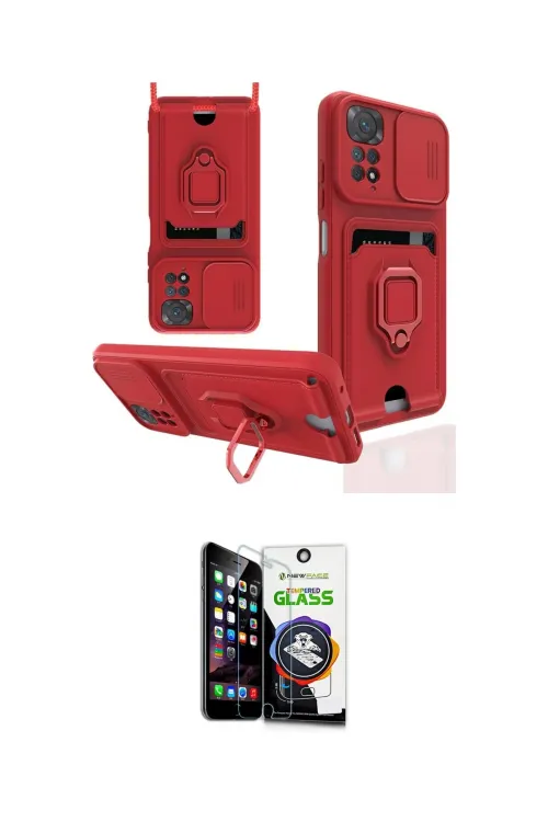 ieg™ Redmi Note 11 Kılıf Vadi Form Prime - Şeffaf Temperli Cam Ekran Koruyucu