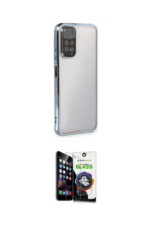 ieg™ Redmi Note 11 Kılıf Vadi Minimal - Şeffaf Temperli Cam Ekran Koruyucu