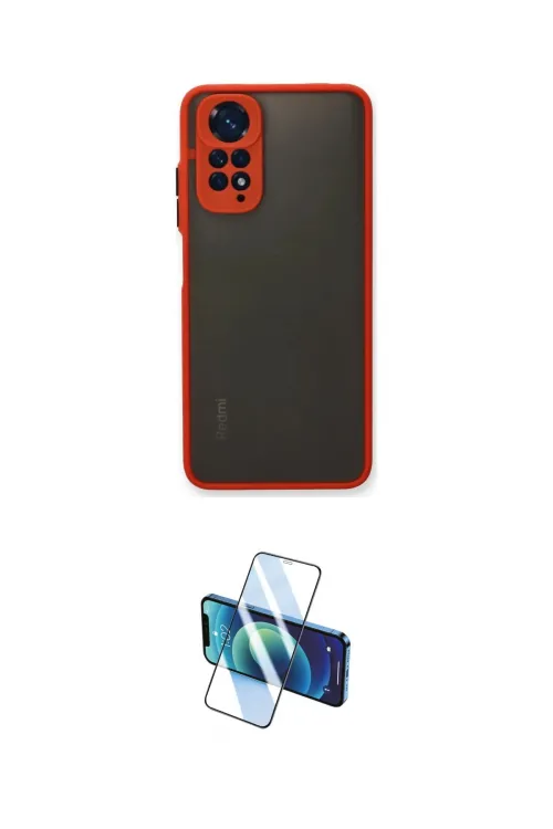 ieg™ Redmi Note 11 Pro Kılıf Ahenk Çizgi Serisi - Siyah 3D Antistatik Cam Ekran Koruyucu