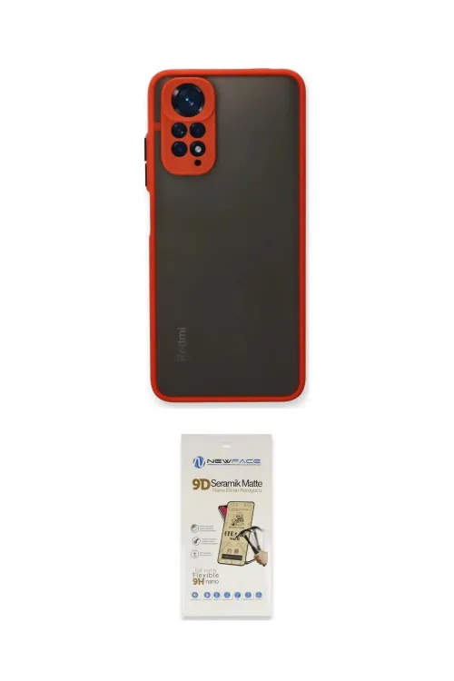 ieg™ Redmi Note 11 Pro Kılıf Ahenk Çizgi Serisi - Siyah Mat Seramik Nano Ekran Koruyucu