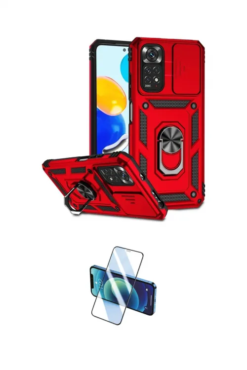 ieg™ Redmi Note 11 Pro Kılıf Ahenk Klasik - Siyah 3D Antistatik Cam Ekran Koruyucu