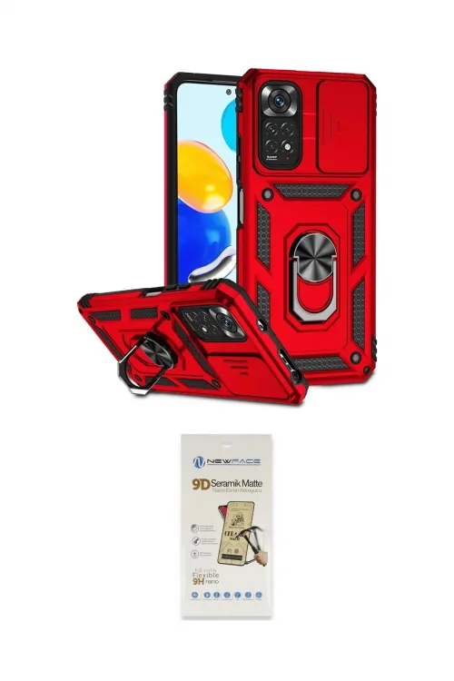 ieg™ Redmi Note 11 Pro Kılıf Ahenk Klasik - Siyah Mat Seramik Nano Ekran Koruyucu