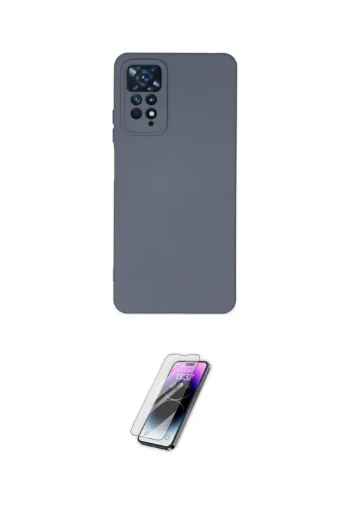 ieg™ Redmi Note 11 Pro Kılıf Ahenk Serisi - Şeffaf Pasifik Cam Ekran Koruyucu