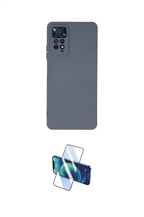 ieg™ Redmi Note 11 Pro Kılıf Ahenk Serisi - Siyah 3D Antistatik Cam Ekran Koruyucu