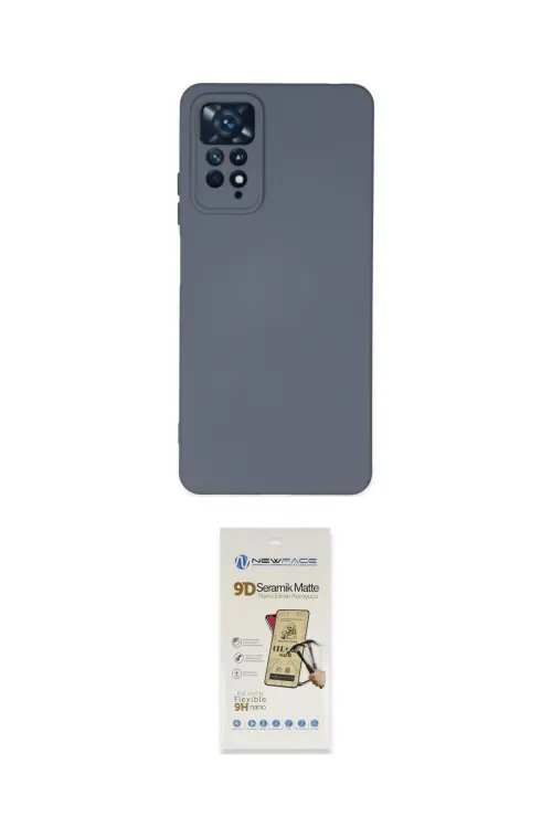 ieg™ Redmi Note 11 Pro Kılıf Ahenk Serisi - Siyah Mat Seramik Nano Ekran Koruyucu
