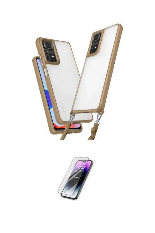 ieg™ Redmi Note 11 Pro Kılıf Ufuk Klasik - Şeffaf Pasifik Cam Ekran Koruyucu