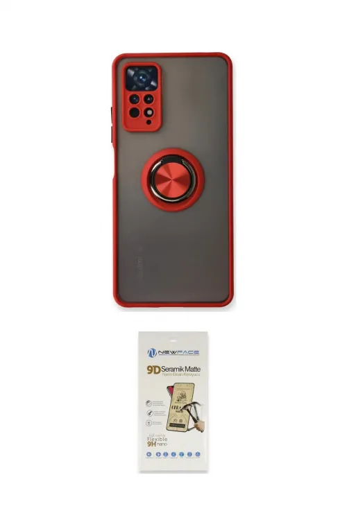 ieg™ Redmi Note 11 Pro Kılıf Yörünge Çizgi - Siyah Mat Seramik Nano Ekran Koruyucu