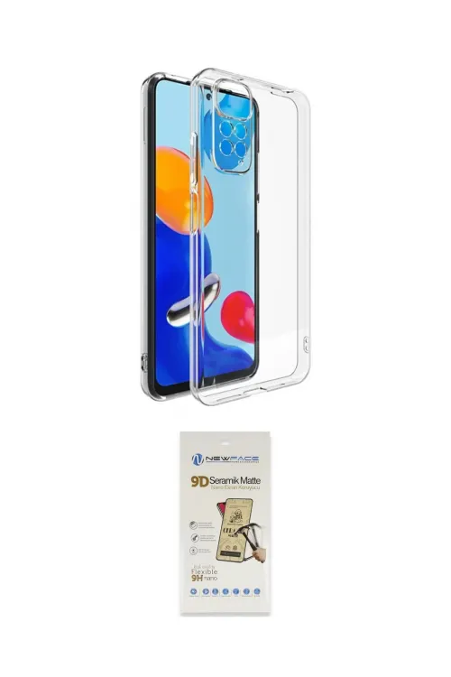 ieg™ Redmi Note 11 Pro Kılıf Zirve Doku - Siyah Mat Seramik Nano Ekran Koruyucu
