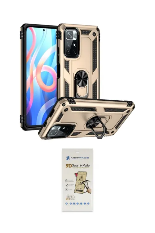 ieg™ Redmi Note 11T Kılıf Ahenk Klasik Koleksiyonu - Siyah Mat Seramik Nano Ekran Koruyucu