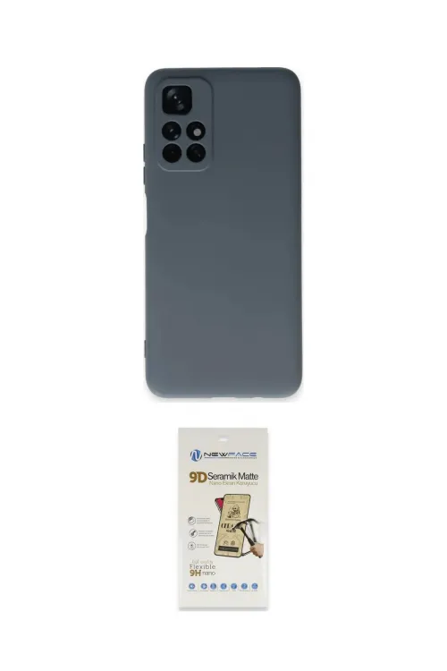 ieg™ Redmi Note 11T Kılıf Ahenk Serisi - Siyah Mat Seramik Nano Ekran Koruyucu