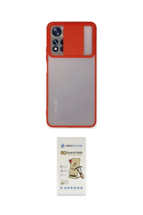 ieg™ Redmi Note 11T Kılıf Vadi Çizgi - Siyah Mat Seramik Nano Ekran Koruyucu