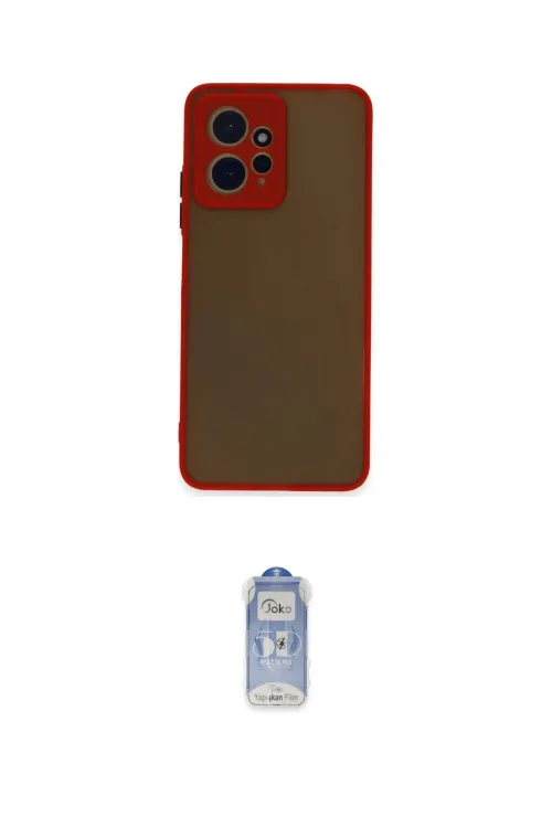 ieg™ Redmi Note 12 4G Kılıf Ahenk Çizgi Serisi - Siyah Joko Magic 5D Cam