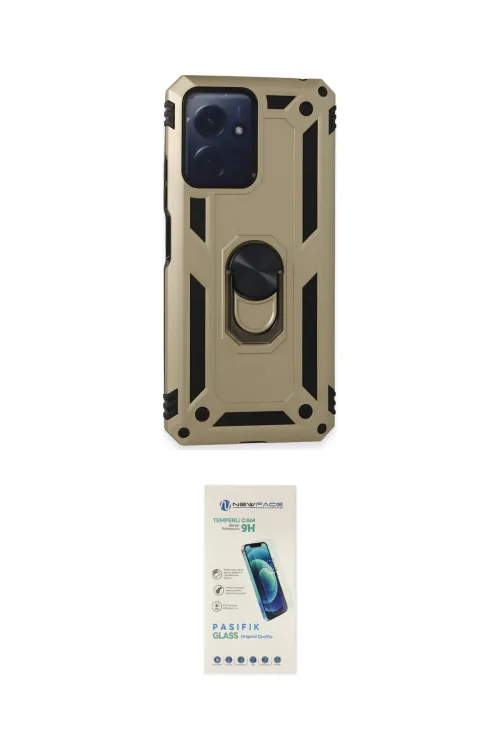 ieg™ Redmi Note 12 4G Kılıf Ahenk Klasik Koleksiyonu - Şeffaf Pasifik Cam Ekran Koruyucu