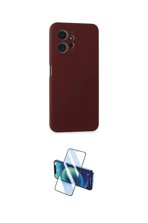 ieg™ Redmi Note 12 4G Kılıf Ahenk Serisi - Siyah 3D Antistatik Cam Ekran Koruyucu