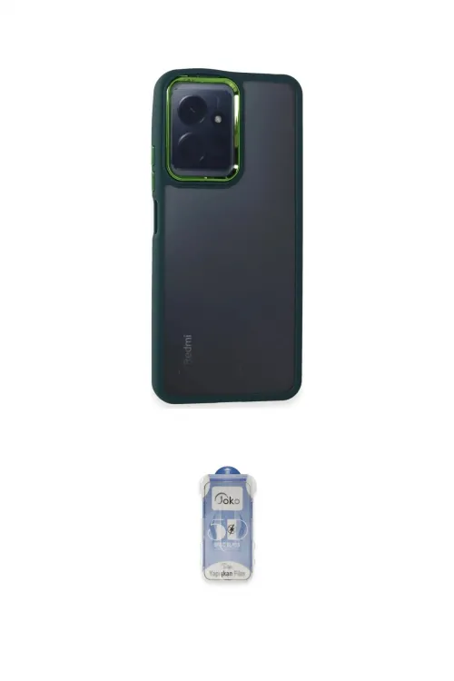ieg™ Redmi Note 12 4G Kılıf Eksen Doku Prime - Siyah Joko Magic 5D Cam
