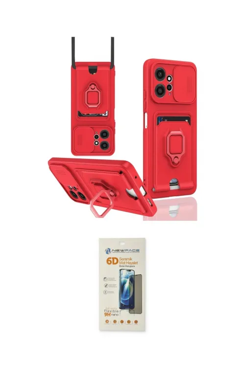 ieg™ Redmi Note 12 4G Kılıf Vadi Form Prime - Siyah 6D Mat Seramik Hayalet Nano Ekran Koruyucu