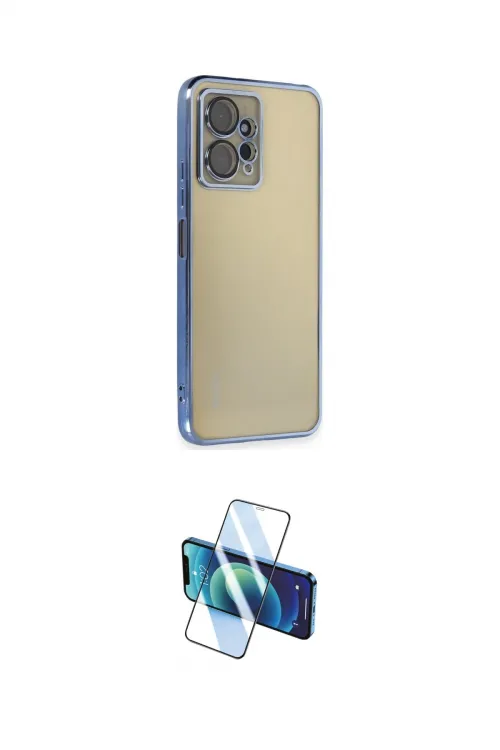 ieg™ Redmi Note 12 4G Kılıf Vadi Minimal - Siyah 3D Antistatik Cam Ekran Koruyucu