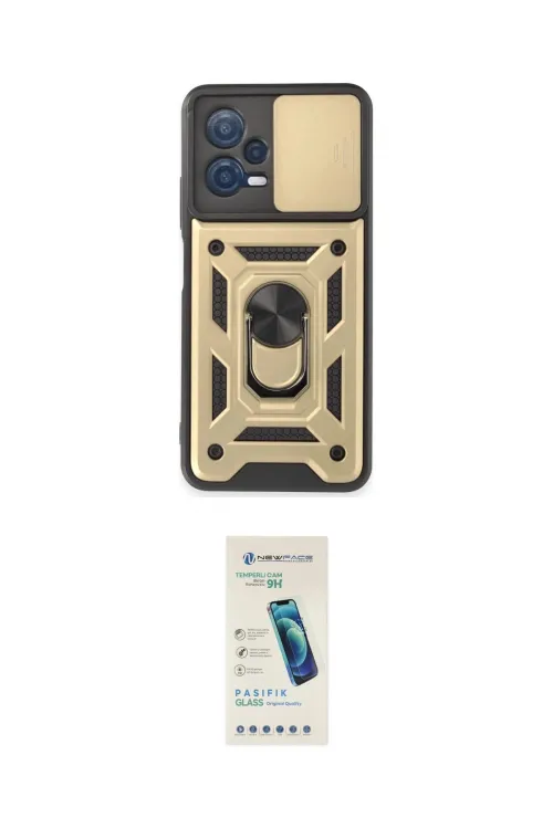 ieg™ Redmi Note 12 5G Kılıf Ahenk Klasik - Şeffaf Pasifik Cam Ekran Koruyucu
