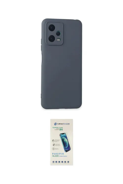ieg™ Redmi Note 12 5G Kılıf Ahenk Serisi - Şeffaf Pasifik Cam Ekran Koruyucu