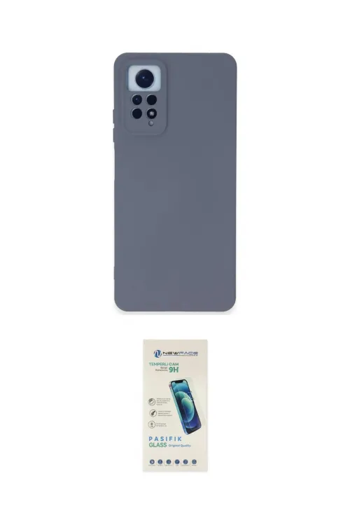 ieg™ Redmi Note 12 Pro 4G Kılıf Ahenk Serisi - Şeffaf Pasifik Cam Ekran Koruyucu
