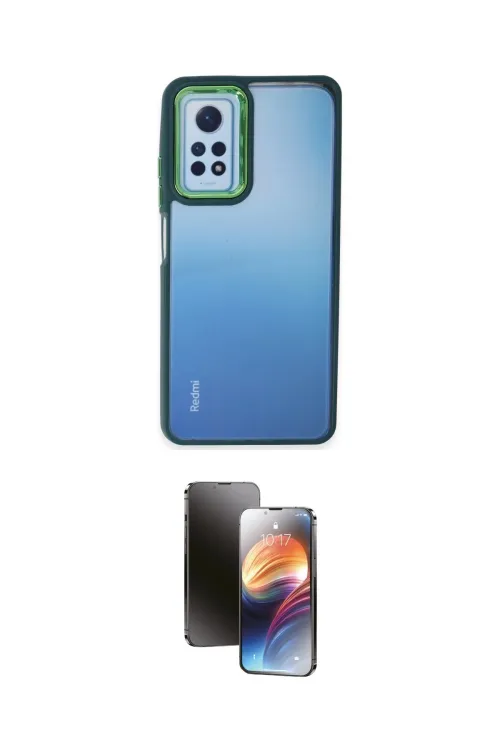 ieg™ Redmi Note 12 Pro 4G Kılıf Eksen Doku Prime - Siyah 3D Antistatik Mat Seramik Nano Ekran Koruyucu