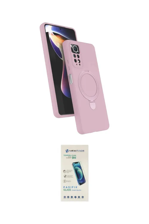 ieg™ Redmi Note 12 Pro 4G Kılıf İz Işık Koleksiyonu - Şeffaf Pasifik Cam Ekran Koruyucu