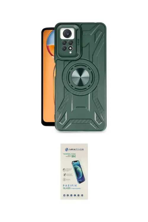 ieg™ Redmi Note 12 Pro 4G Kılıf Nova Yansıma Prime - Şeffaf Pasifik Cam Ekran Koruyucu