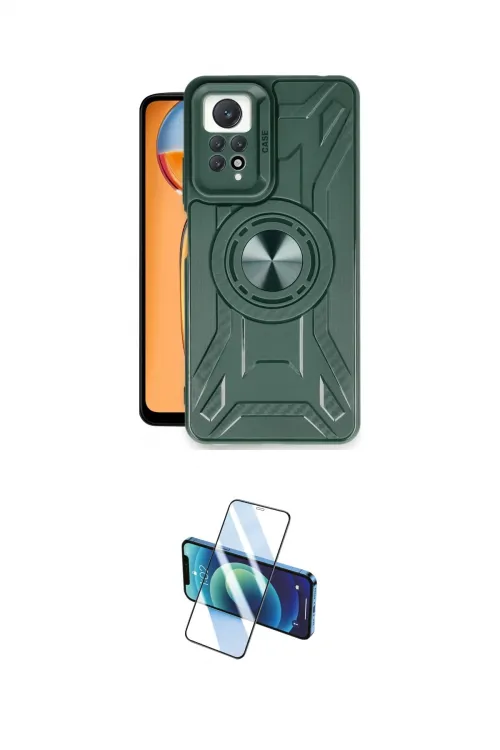 ieg™ Redmi Note 12 Pro 4G Kılıf Nova Yansıma Prime - Siyah 3D Antistatik Cam Ekran Koruyucu