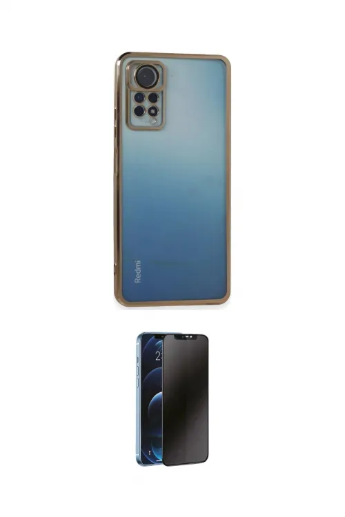 ieg™ Redmi Note 12 Pro 4G Kılıf Vadi Minimal - Siyah 3D Antistatik Hayalet Cam Ekran Koruyucu