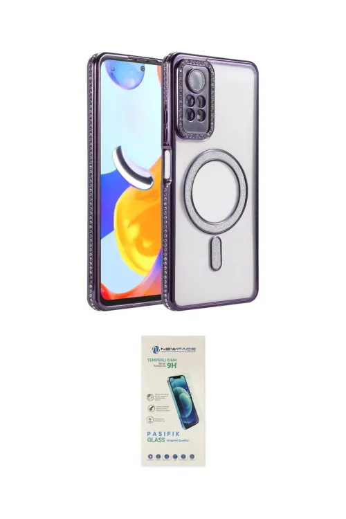 ieg™ Redmi Note 12 Pro 4G Kılıf Zirve Doku Prime - Şeffaf Pasifik Cam Ekran Koruyucu