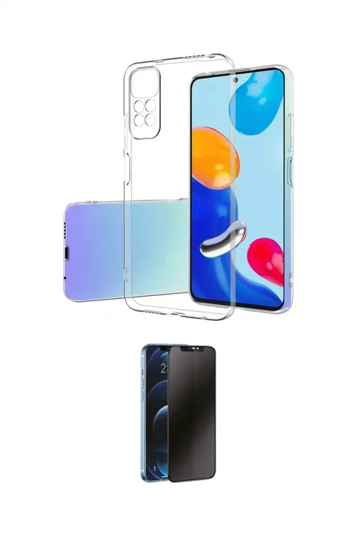 ieg™ Redmi Note 12 Pro 4G Kılıf Zirve Doku - Siyah 3D Antistatik Hayalet Cam Ekran Koruyucu