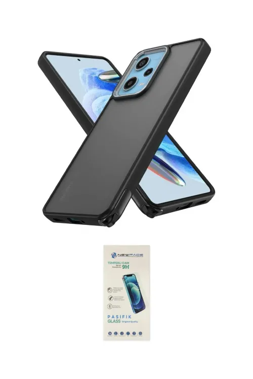 ieg™ Redmi Note 12 Pro 5G Kılıf Atlas Form - Şeffaf Pasifik Cam Ekran Koruyucu